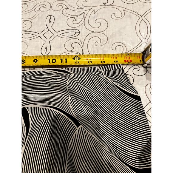 New York & Company Black White Cotton A-Line Skirt Size 10 Abstract Print - Picture 5 of 6